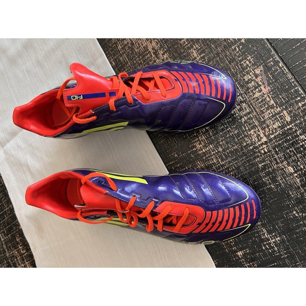 Adidas F50 Adizero FG Soccer Cleats Mens Size 12 Purple Orange Excellent Cond. - Picture 4 of 8
